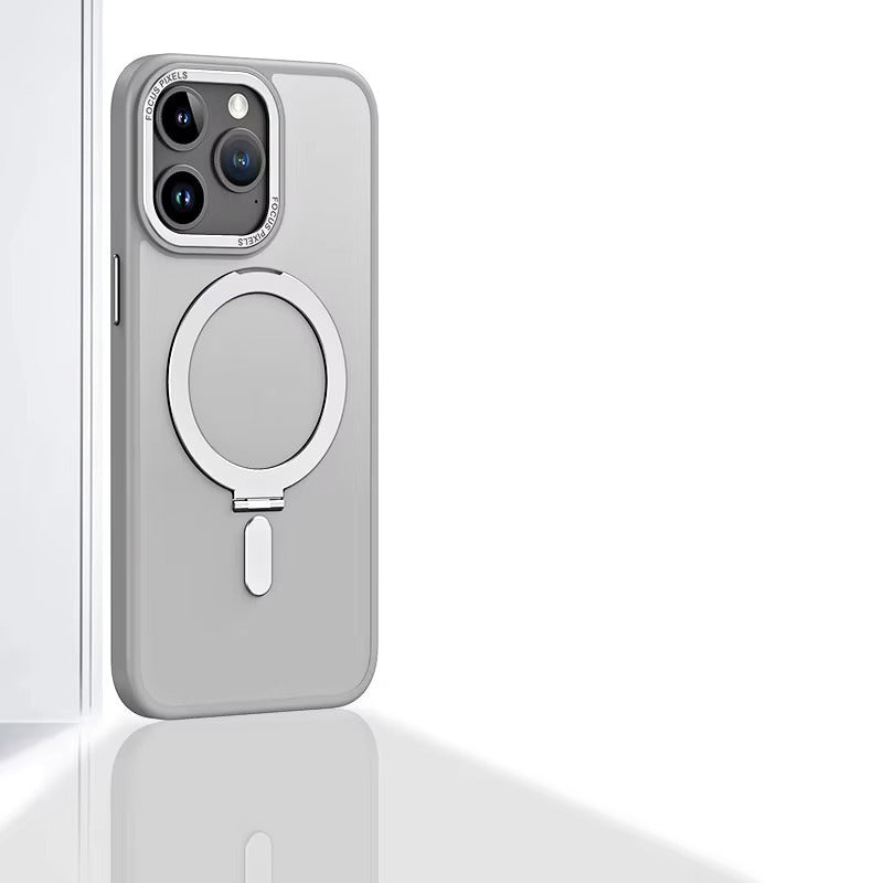 High Quality Apple iPhone Case MagSafe Compatible, Camera Lens & Screen Protection,  Cover with Aluminum Stand & Metal Lens