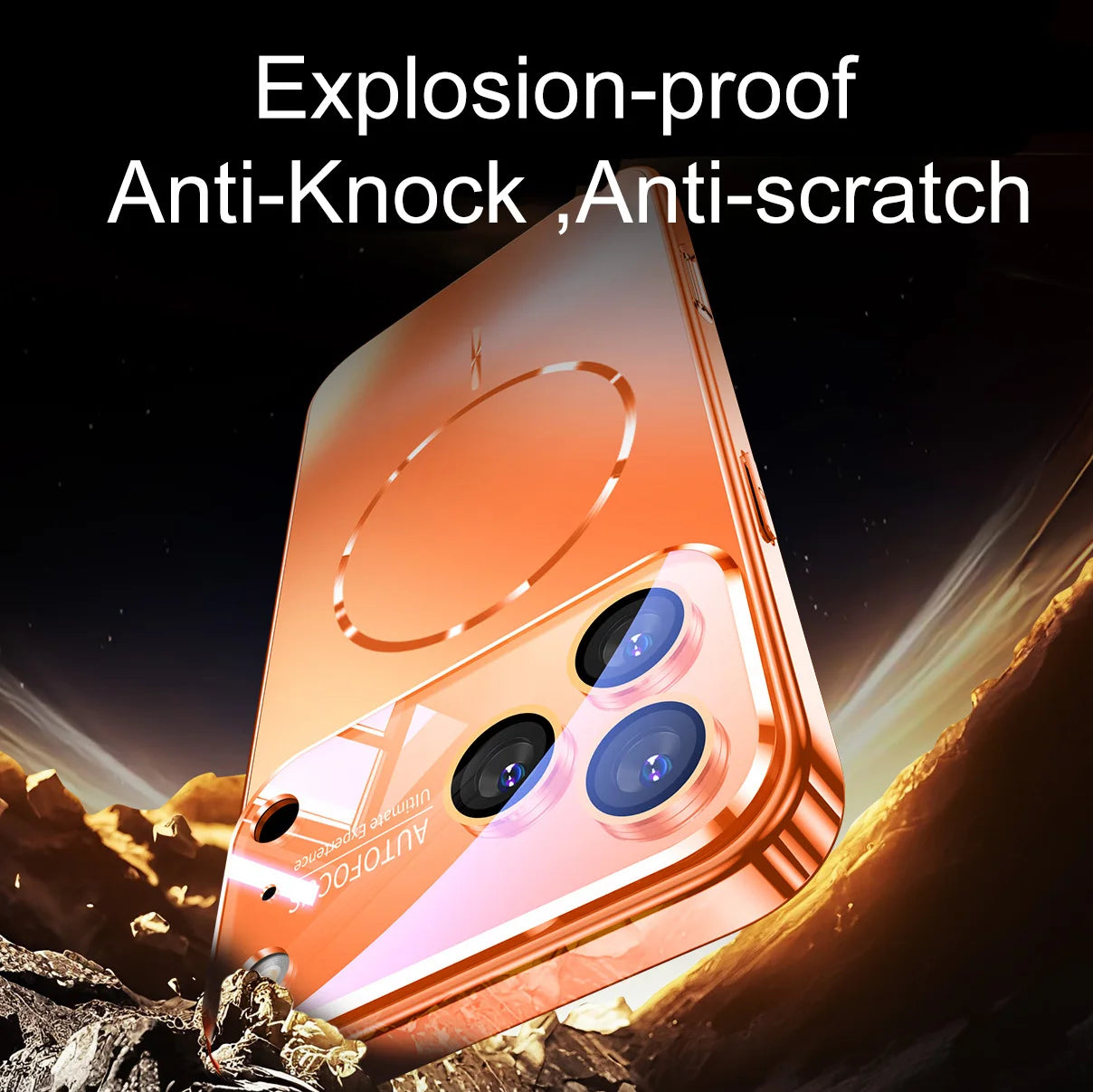 Luxury iPhone Case MagSafe Compatible Magnetic Shockproof Cover with Camera Lens Protection Ultra Thin Full Protection Anti-Glare Nano Matte Hard Back