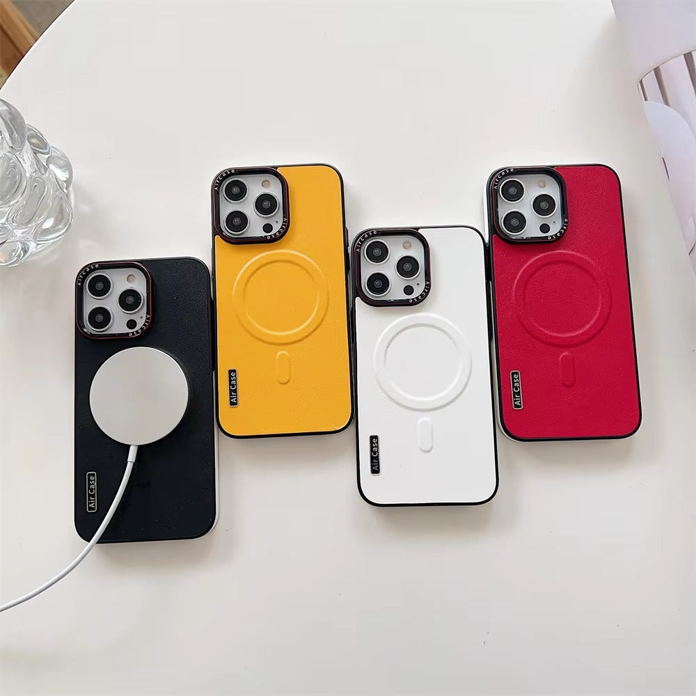 Luxury Apple iPhone Case Camera Lens & Screen Protection, Ultra Thin Shockproof Magnetic Full All Around Protection Cover 