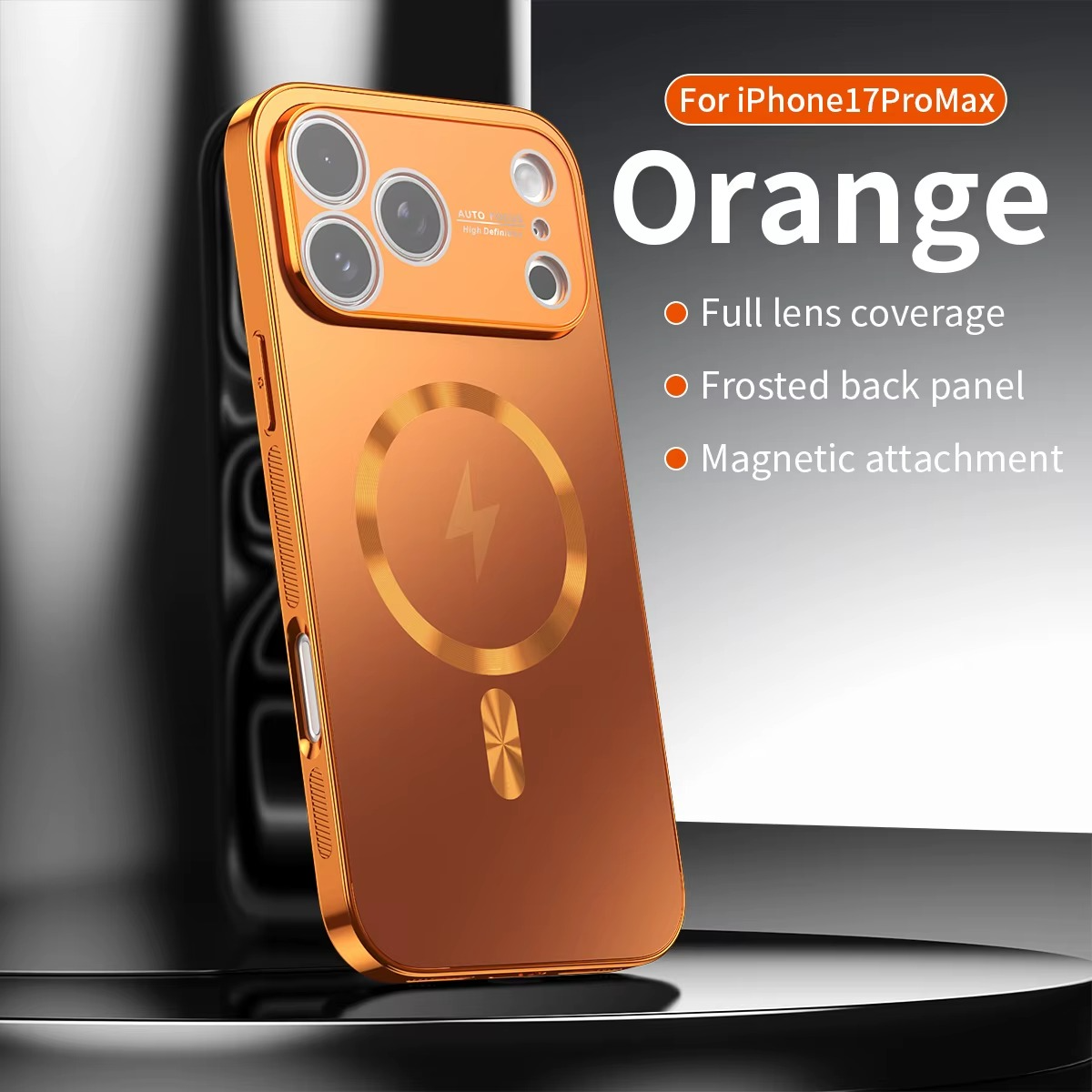 Luxury Matte Magnetic iPhone Case – MagSafe Compatible Protective Cover with Shockproof Frame, Electroplated Finish and Raised Camera Lens Protector