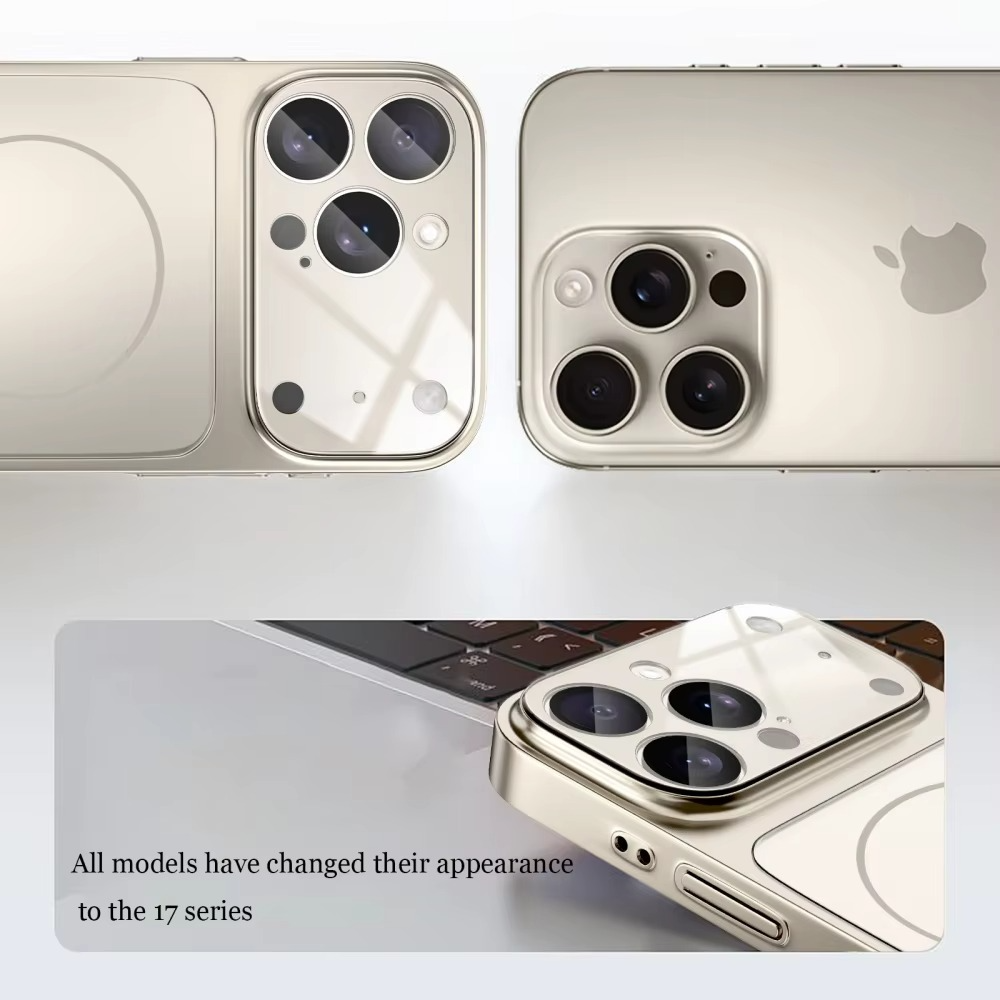 Premium Nano Matte Glass iPhone Case – MagSafe Compatible Magnetic Protective Cover with Shockproof Armor Frame and Camera Lens Protector