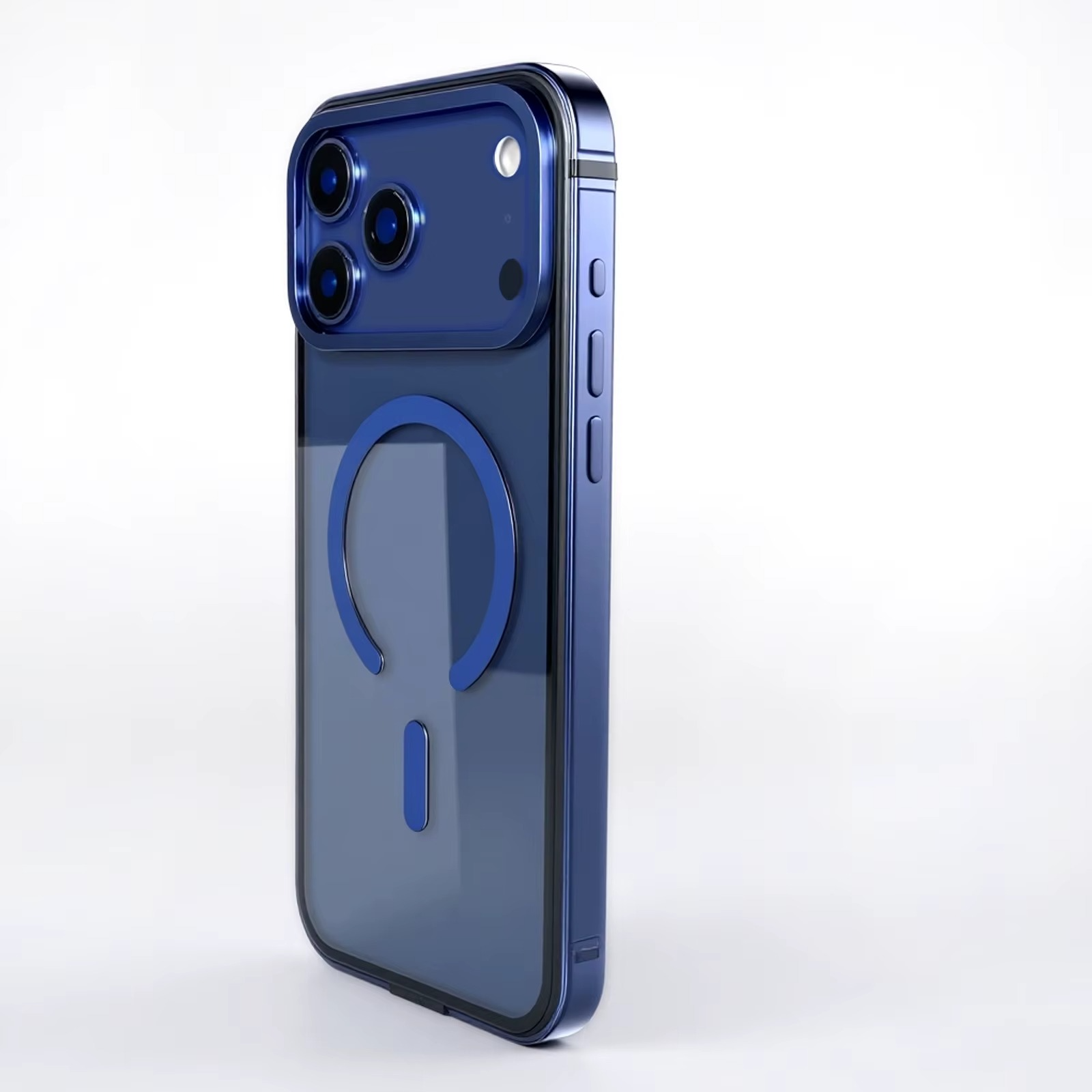 Premium Aluminum Frame iPhone Case – MagSafe Compatible Magnetic Protective Cover with HD Transparent Backplate, Shockproof Protection and Camera Lens Guard