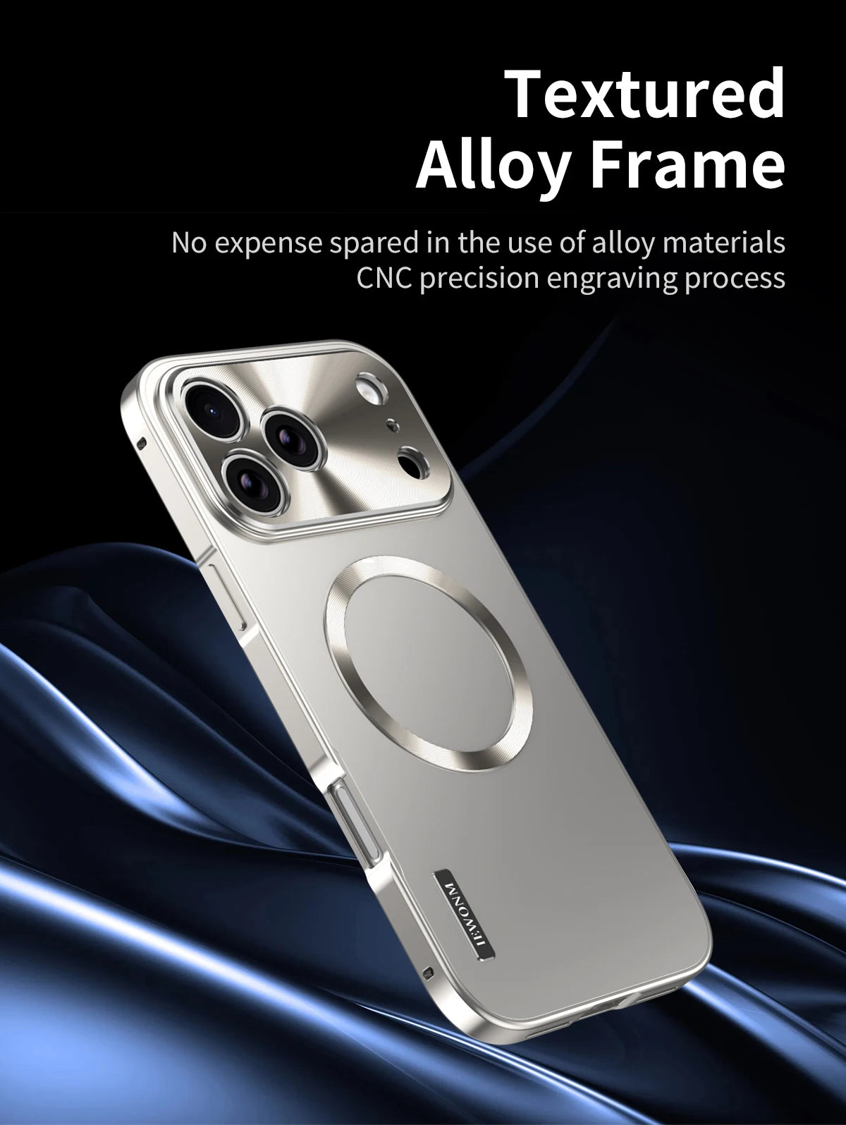 Premium iPhone Case MagSafe Compatible Magnetic Shockproof Cover with Camera Lens Protection Ultra Thin Full Protection Aluminum Frame Frosted Matte Back