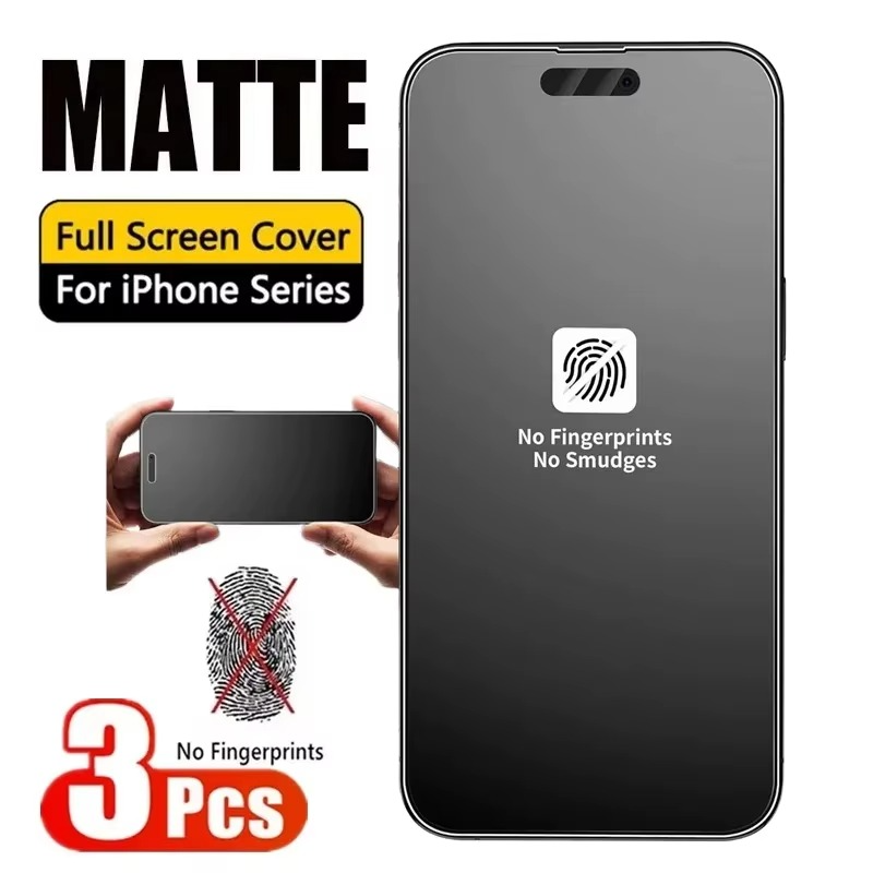 Premium Matte Privacy Screen Protector for iPhone – Anti-Spy Tempered Glass with Oleophobic Coating, Anti-Glare Protection and Easy Installation Frame