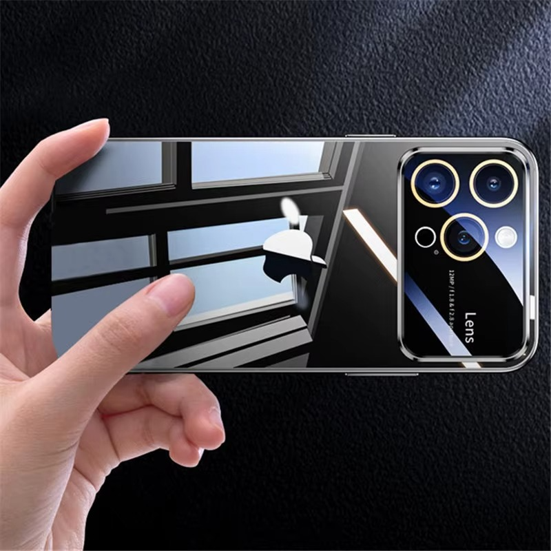 Luxury Ultra-Thin iPhone Case - Clear Transparent Hard PC Cover, MagSafe Compatible, Camera Protection, Shockproof Silicone Bumper for Full Coverage