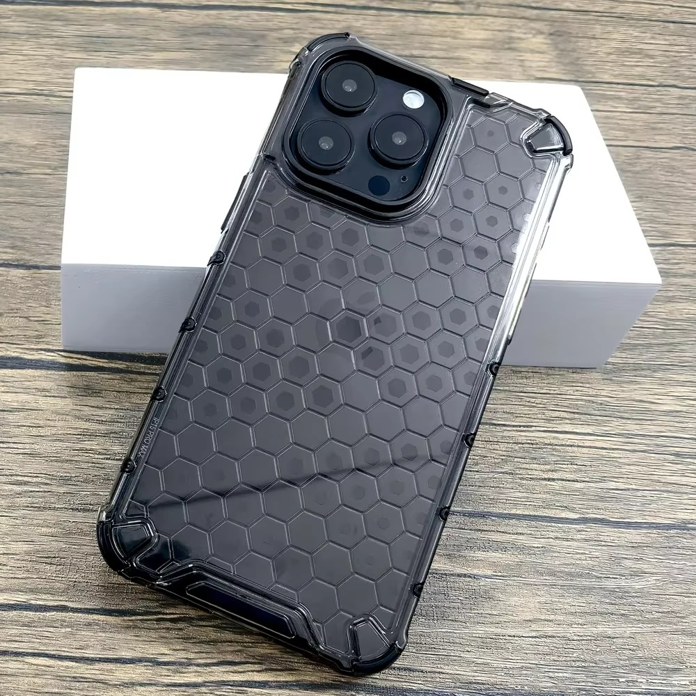 Robust Apple iPhone Case, MagSafe Compatible, Camera Lens and Screen Protection, Ultra Thin, Shockproof, Magnetic, Full All Around Protection, Honeycomb Armor Clear Cover
