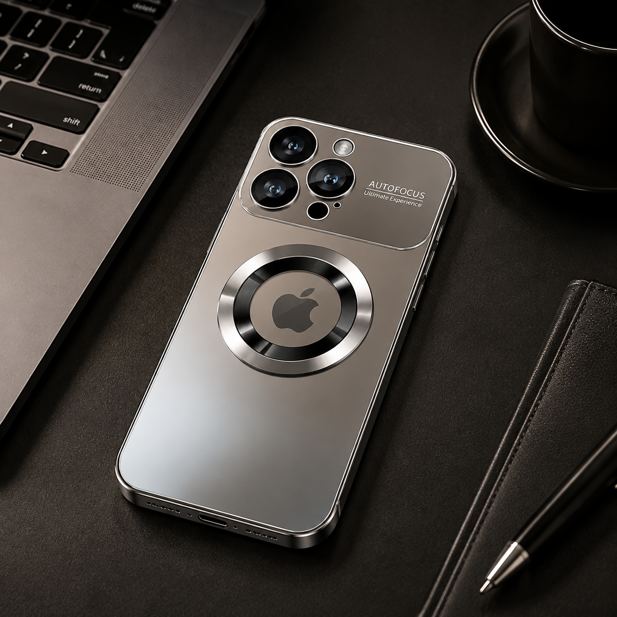 Luxury iPhone Case MagSafe Compatible Magnetic Shockproof Cover Metallic Matte PC TPU Protective Back Camera Lens Protection Ultra Thin Full Coverage