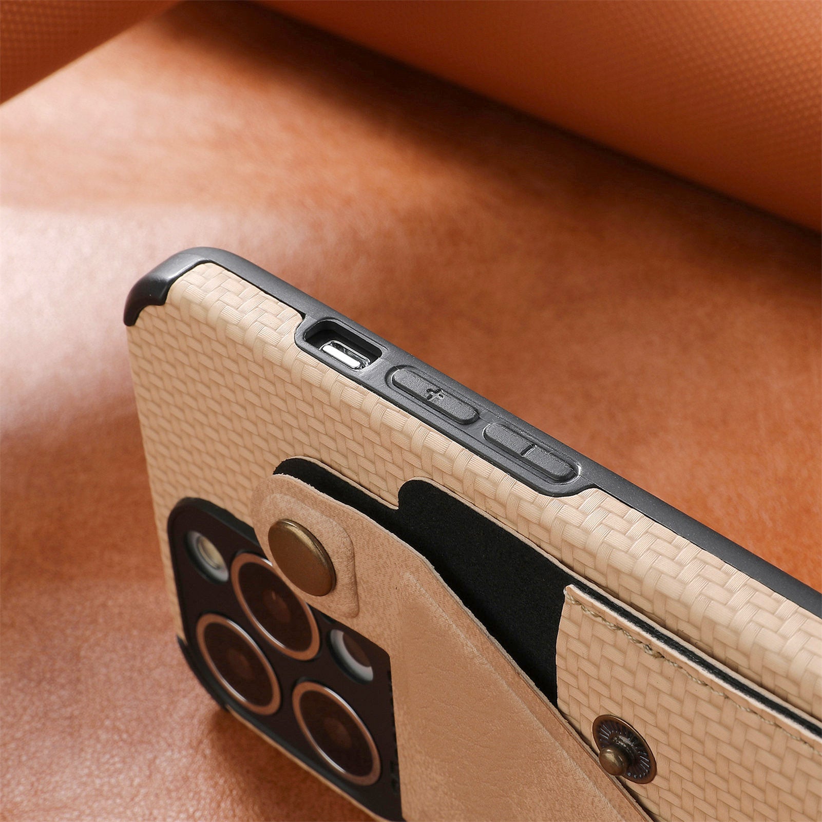 Carbon Fiber Wallet Flip iPhone Case – Premium Leather, Card Holder, Shockproof Protection Sleek & Durable Design for iPhone