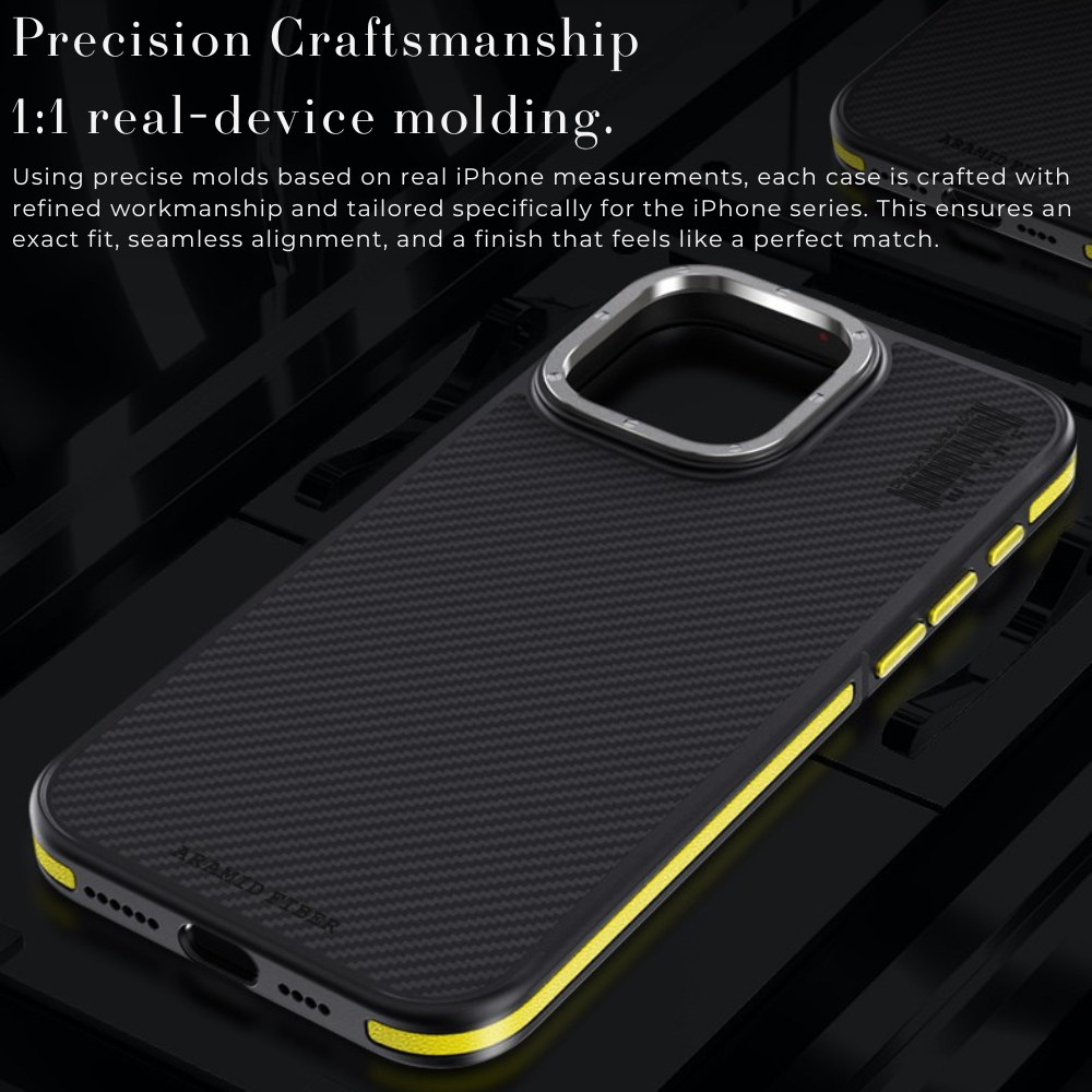 Premium 100% Aramid Fiber Kevlar iPhone Case – 600D Lightweight  Compatible Ultra-Thin Protective Cover for iPhone Models
