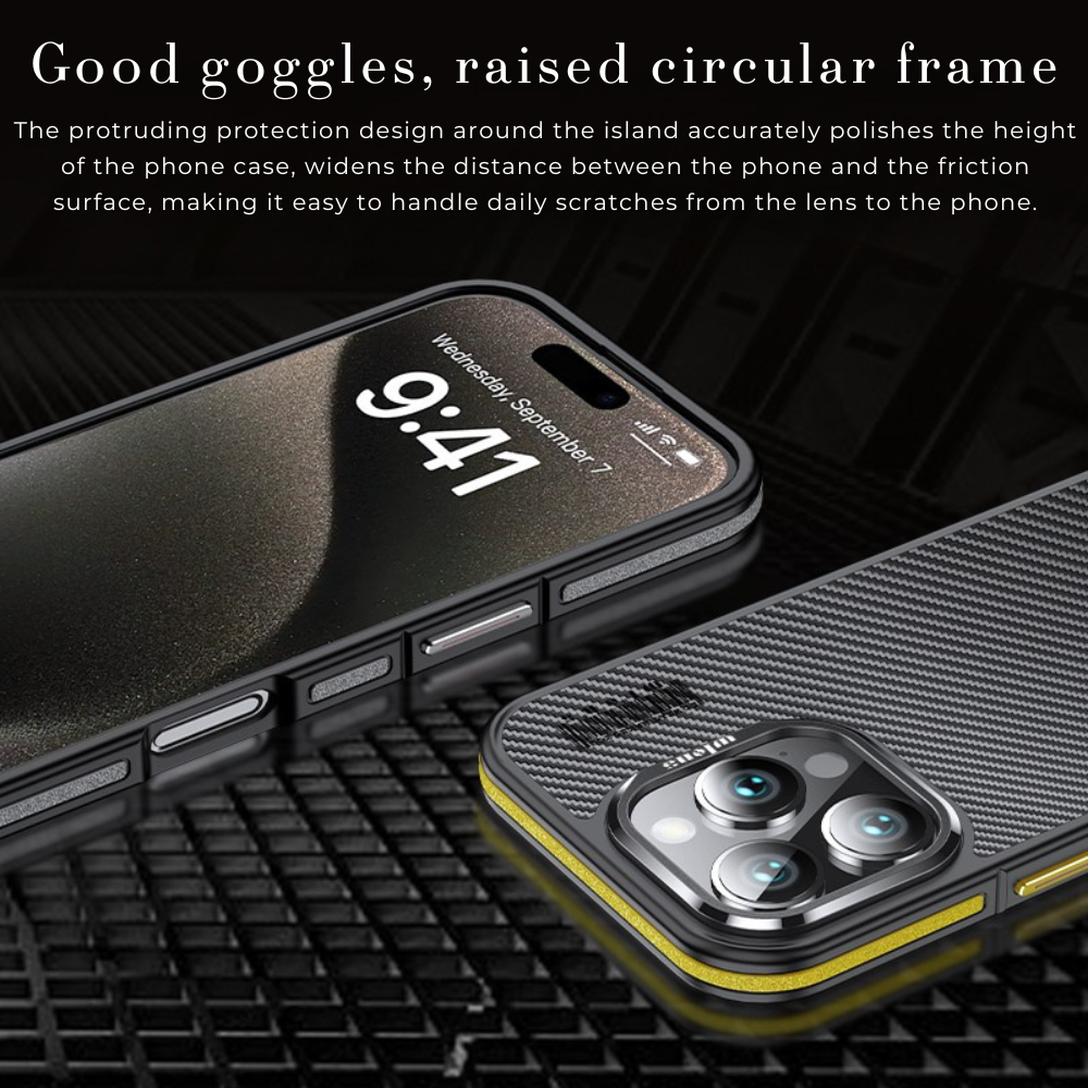 Premium 100% Aramid Fiber Kevlar iPhone Case – 600D Lightweight  Compatible Ultra-Thin Protective Cover for iPhone Models