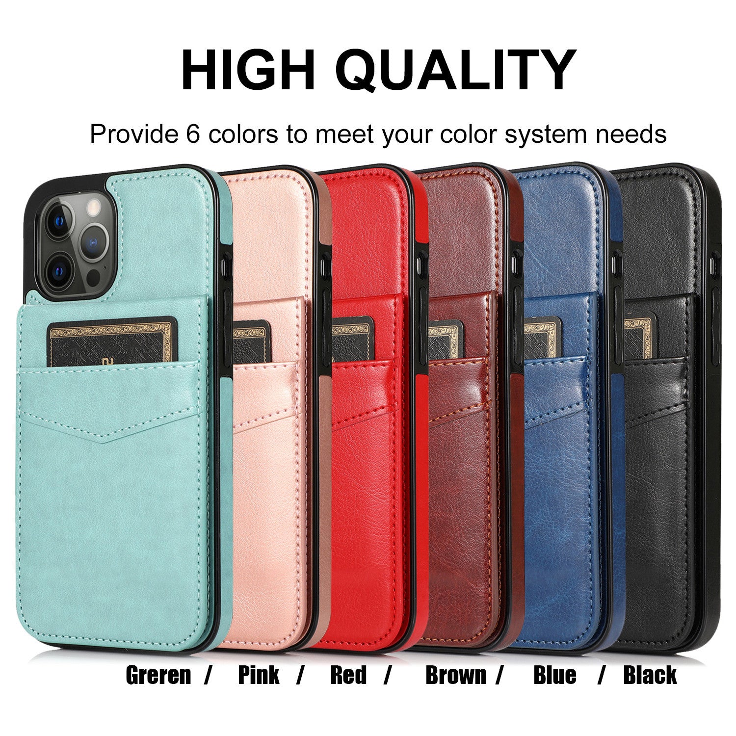 Luxury Flip Leather Wallet iPhone Case – Credit Card Holder, Kickstand, Premium & Durable Protection | Case for iPhone