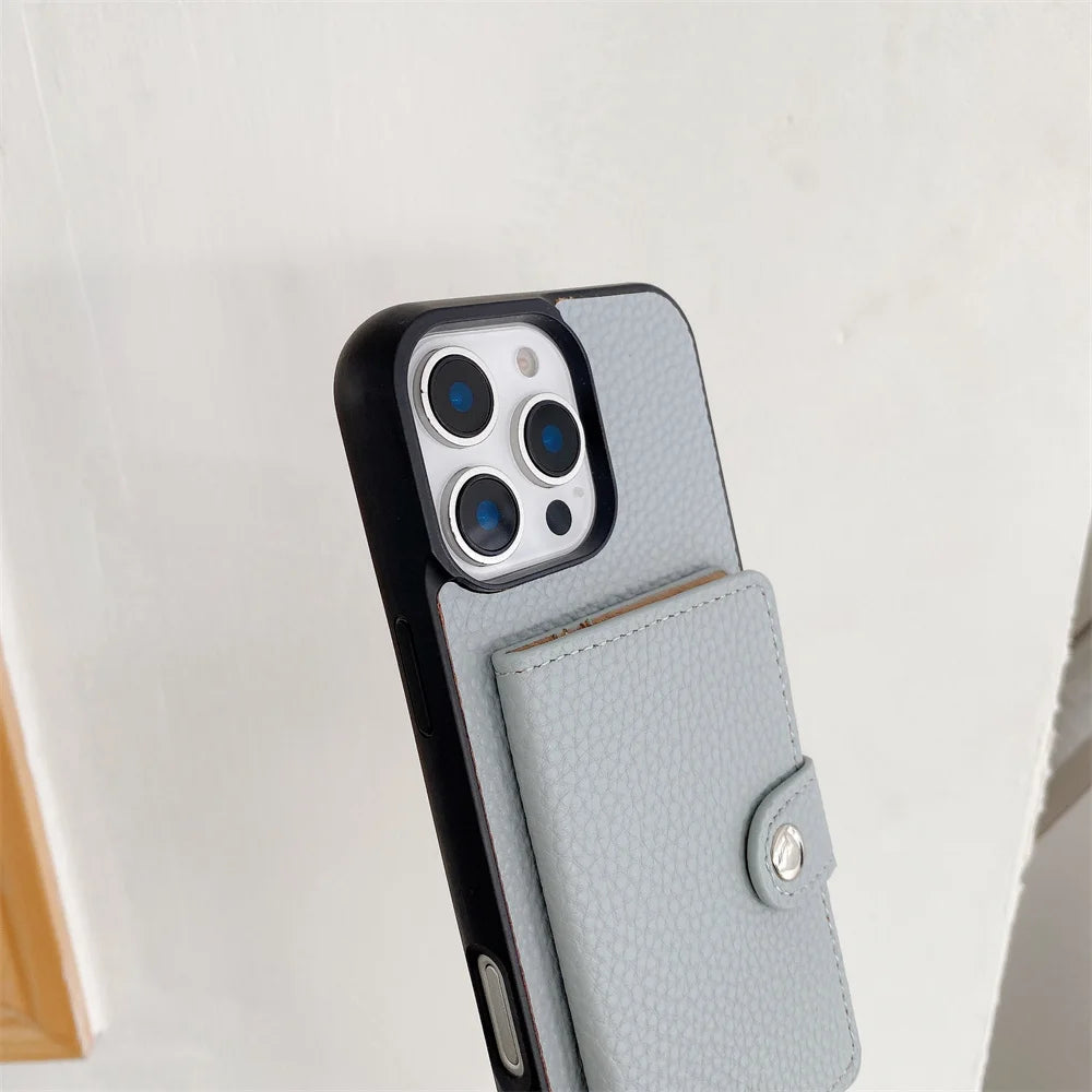 Luxury Crossbody Wallet iPhone Case – Card Slot, Coin Purse, Leather Lanyard, Protective & Stylish Cover | Case for iPhone