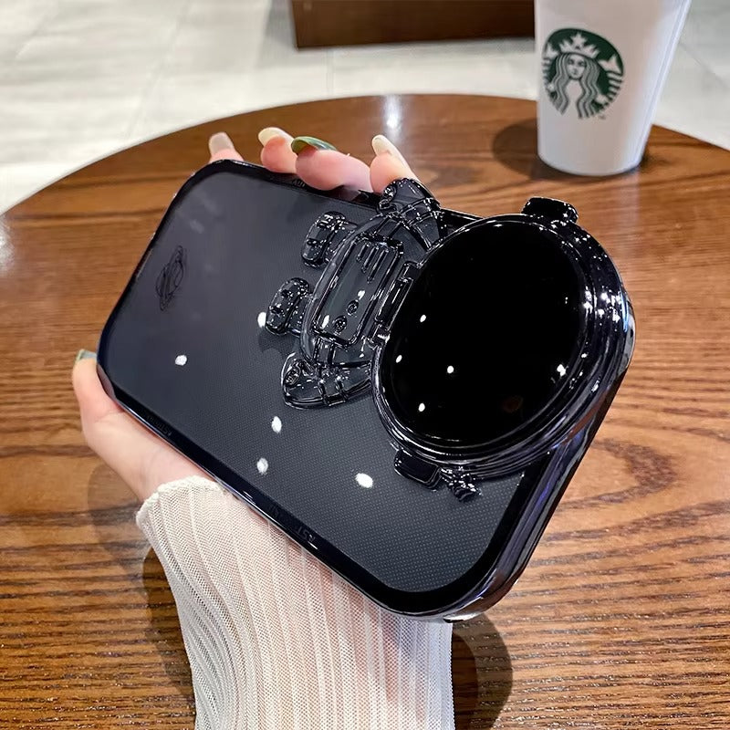 Premium Apple iPhone Case, MagSafe Compatible, Camera Lens and Screen Protection, Ultra Thin, Shockproof, Magnetic, Full All Around Protection, Astronaut Stand Clear Cover